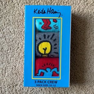 Keith Haring 3 Pack Crew Socks
